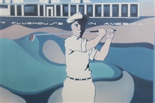 1986 US Open at Shinnecock Hills Golf Club Byron Huff Poster - Framed