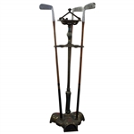 1925 Wellington-Stone Co. Original Cast Iron Parlor Putter with Three Original Clubs