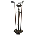1925 Wellington-Stone Co. Original Cast Iron Parlor Putter with Three Original Clubs
