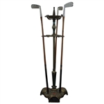 1925 Wellington-Stone Co. Original Cast Iron Parlor Putter with Three Original Clubs