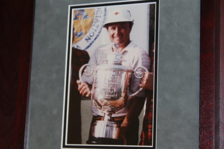 Ray Floyd 1982 PGA Championship at Southern Hills CC Custom Cherry Wood Display