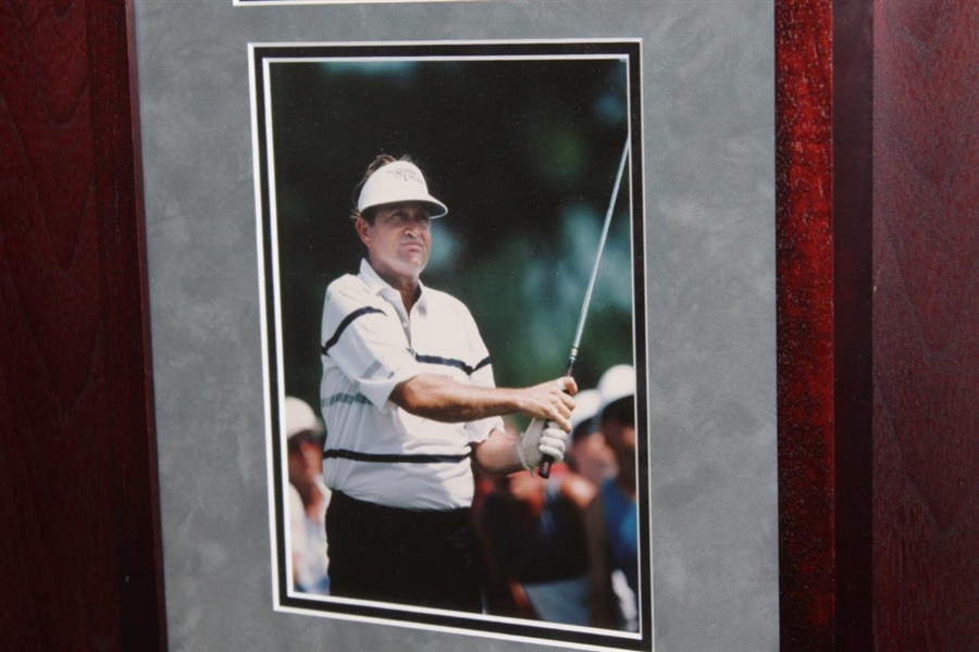 Ray Floyd 1982 PGA Championship at Southern Hills CC Custom Cherry Wood Display