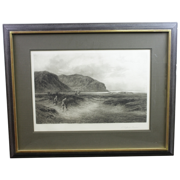 A Difficult Bunker First Edition Print by Douglas Adams from 1894 - Framed
