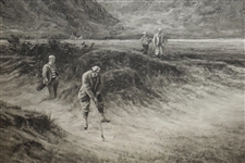 'A Difficult Bunker' First Edition Print by Douglas Adams from 1894 - Framed