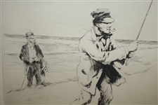 Sears Gallagher Original Drypoint Etching - Framed
