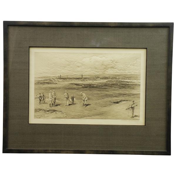 Michael Brown 1912 St. Andrews High Hole Life Association of Scotland Print - Framed