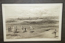 Michael Brown 1912 'St. Andrews High Hole' Life Association of Scotland Print - Framed
