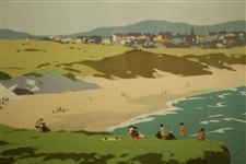 Original Portrush Full Color Rail Poster Lithograph by Norman Wilkinson - Framed