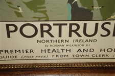 Original Portrush Full Color Rail Poster Lithograph by Norman Wilkinson - Framed