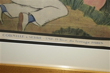 Circa 1920 Le Touquet Paris–Plage Rail Poster by Jules-Alexandre Grun - Printed by Cornille & Serre - Framed