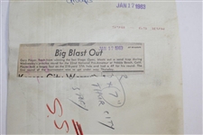 Gary Player 1/17/63 “Big Blast Out” Wire Photo 