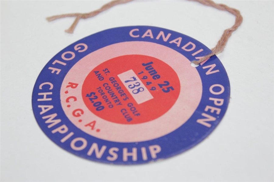 1949 Canadian Open Golf Championship at St. George's G&CC Ticket #738 - Dutch Harrison Win
