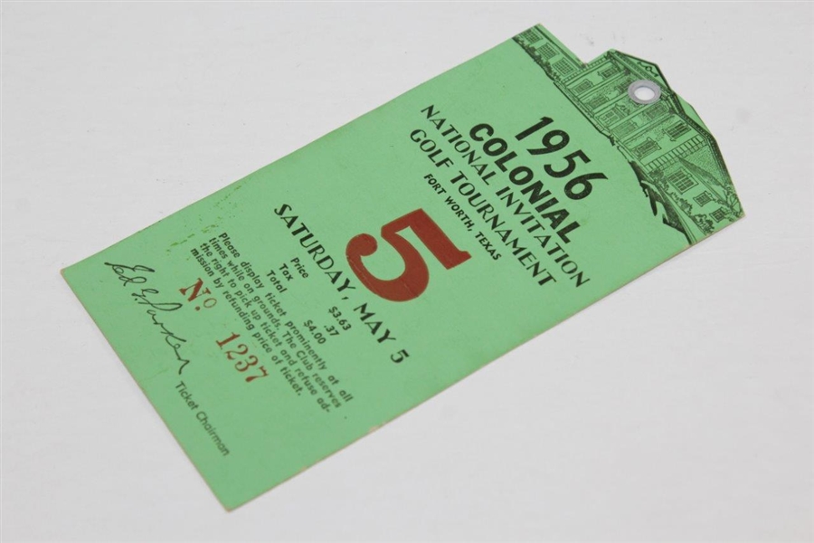 1956 Colonial National Inv. Tournament Saturday May 5th Ticket #1237 