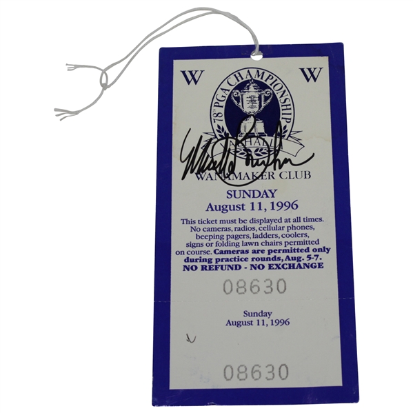 Champion Mark Brook Signed PGA Championship at Valhalla Sunday Final Rd Ticket #8630 JSA ALOA