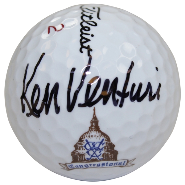 Ken Venturi Signed Congressional CC Golf Ball - Site of 1964 US Open Win JSA ALOA