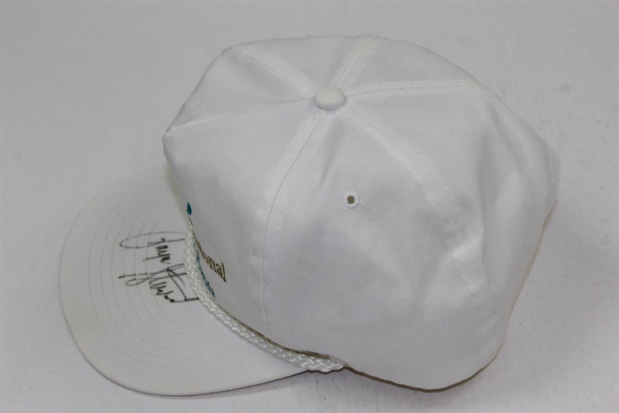 Payne Stewart Signed 'Tour & Club Professional Invitation' White Hat - Unused JSA ALOA