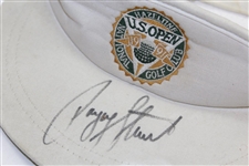 Payne Stewart Signed 1991 US Open at Hazeltine Visor with Program & Glass Vase JSA ALOA
