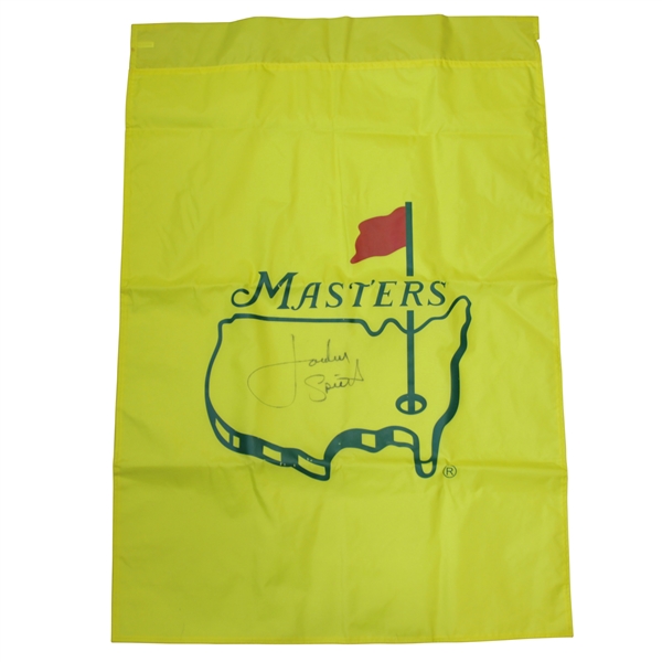 Jordan Spieth Signed Large Masters Undated Yellow House Flag JSA ALOA