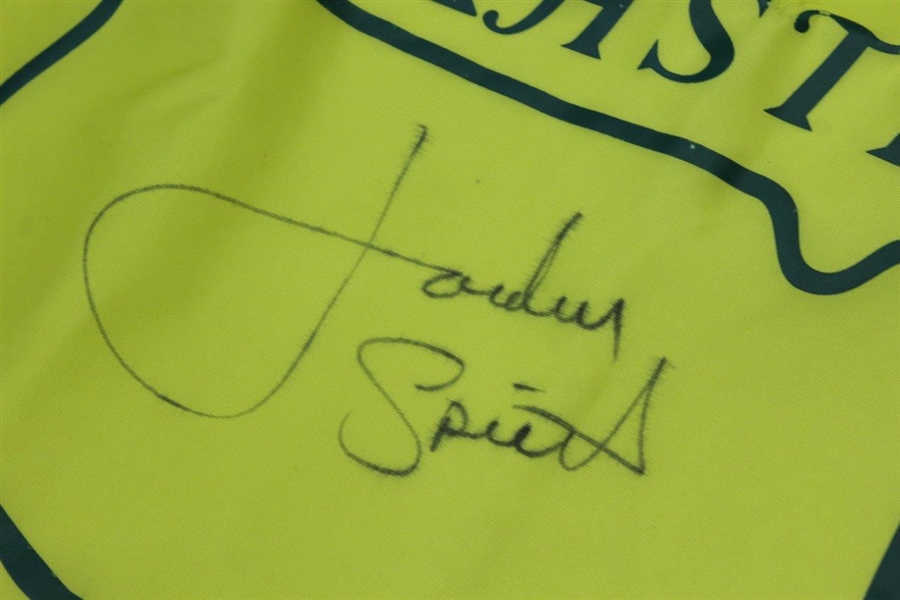 Jordan Spieth Signed Large Masters Undated Yellow House Flag JSA ALOA