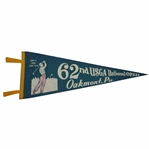 Vintage 1962 US Open at Oakmont Pennant - Jacks First Major Win