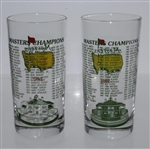 1997 & 2005 Masters Tournament Commemorative Glasses - Tiger Woods Wins