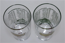 1997 & 2005 Masters Tournament Commemorative Glasses - Tiger Woods Wins