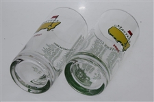 1997 & 2005 Masters Tournament Commemorative Glasses - Tiger Woods Wins