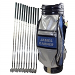 James Garner Personal Personal Model 1-10 Irons, Sand Iron, & Daiwa Full Size Golf Bag