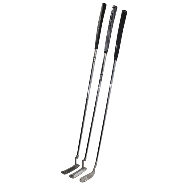 Three (3) James Garner Personal Putters - PING Anser 2, White Hot, & Odyssey Pro-Gear CG 100