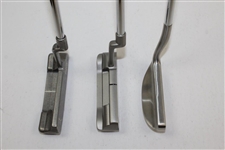 Three (3) James Garner Personal Putters - PING Anser 2, White Hot, & Odyssey Pro-Gear CG 100