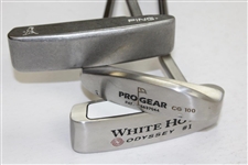 Three (3) James Garner Personal Putters - PING Anser 2, White Hot, & Odyssey Pro-Gear CG 100