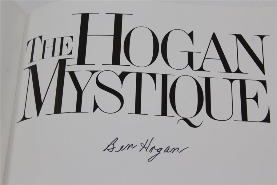 Ben Hogan Perfectly Signed 'The Hogan Mystique' Hard Cover Boook JSA ALOA