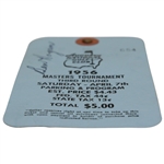 Ben Hogan Signed 1956 Masters Tournament Saturday Ticket #654 - JSA ALOA