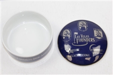 2002 Las Vegas Inv. Tiffany Silver Overlay Lidded Box 20th Ann. Past Champions Inc. Tiger