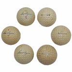 Three (3) Classic Ben Hogan Logo & Three (3) British Comet Logo Dimple Golf Balls