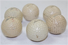 Three (3) Classic Ben Hogan Logo & Three (3) British Comet Logo Dimple Golf Balls
