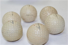 Three (3) Classic Ben Hogan Logo & Three (3) British Comet Logo Dimple Golf Balls