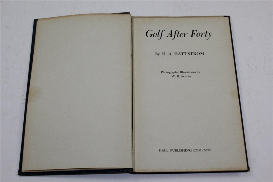 1946 'Golf After Forty' Golf Instruction Book by H.A. Hattstrom