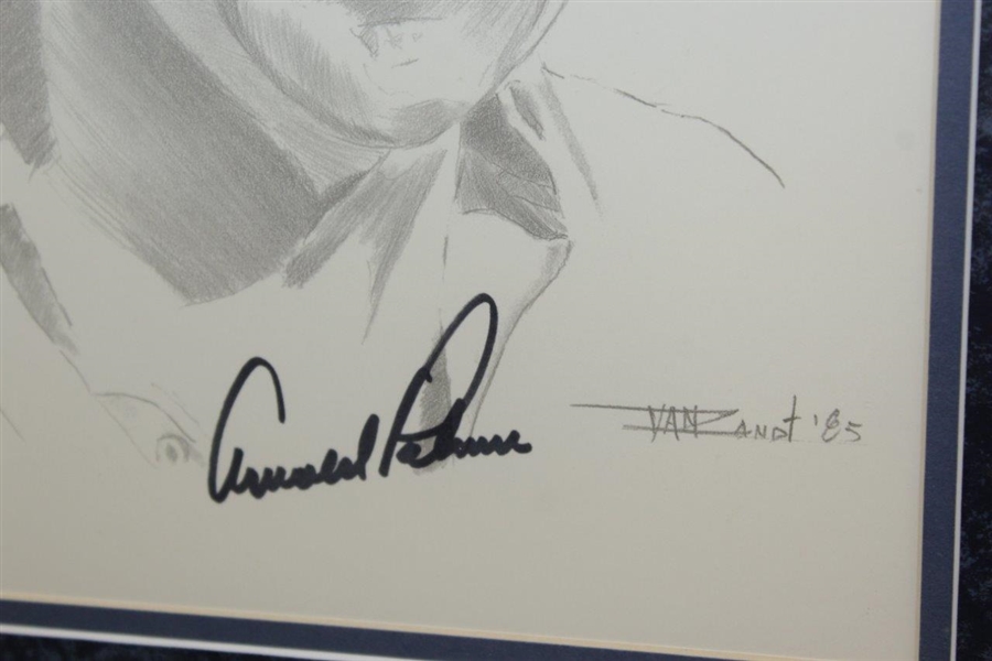 Arnold Palmer Signed Pencil Sketch Print with Letter from Arnold Palmer Co - Framed JSA ALOA