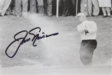 Jack Nicklaus Signed 1963 OPEN Press Photo - Hitting Out of Sand