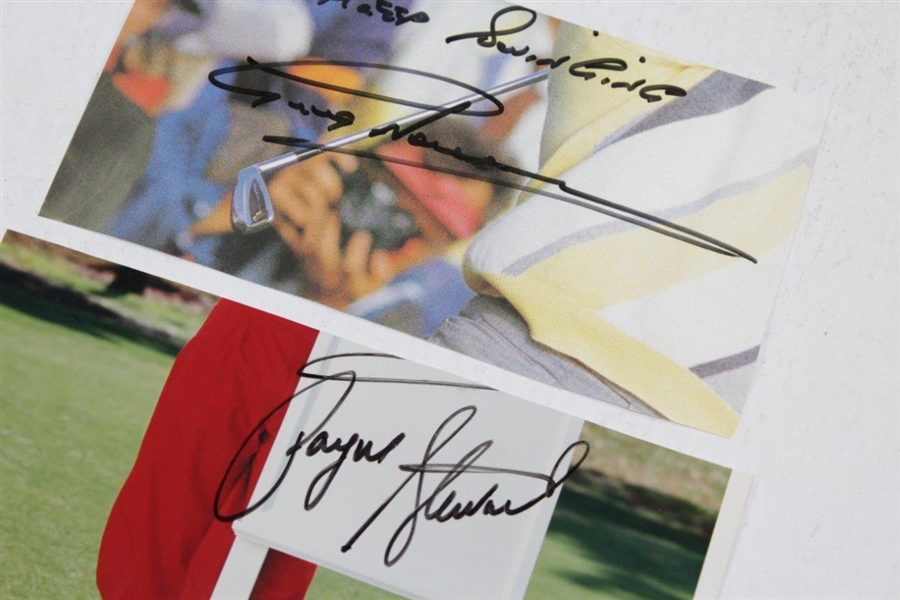Payne Stewart & Greg Norman Signed Cut Photo Signatures JSA ALOA