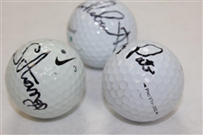Curtis Strange, Jerry Pate, & Loren Roberts Signed Personal Used Golf Balls JSA ALOA
