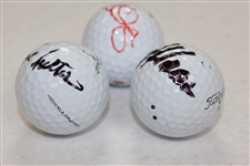 Hal Sutton, Jay Haas, & Signed Personal Used Golf Balls JSA ALOA