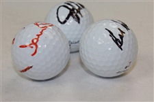 Hal Sutton, Jay Haas, & Signed Personal Used Golf Balls JSA ALOA