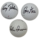 Hale Irwin, Gary Koch, Larry Nelson Signed Personal Used Golf Balls JSA ALOA
