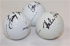 Hale Irwin, Gary Koch, Larry Nelson Signed Personal Used Golf Balls JSA ALOA