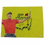 Tiger Woods Signed Custom 1/1 Painted 2019 Masters Embroidered Flag JSA FULL #BB22391