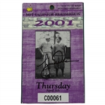 Tiger Woods Signed 2001 Masters Tuesday Ticket #C00061 JSA FULL GRADE 10 Sig #BB95311