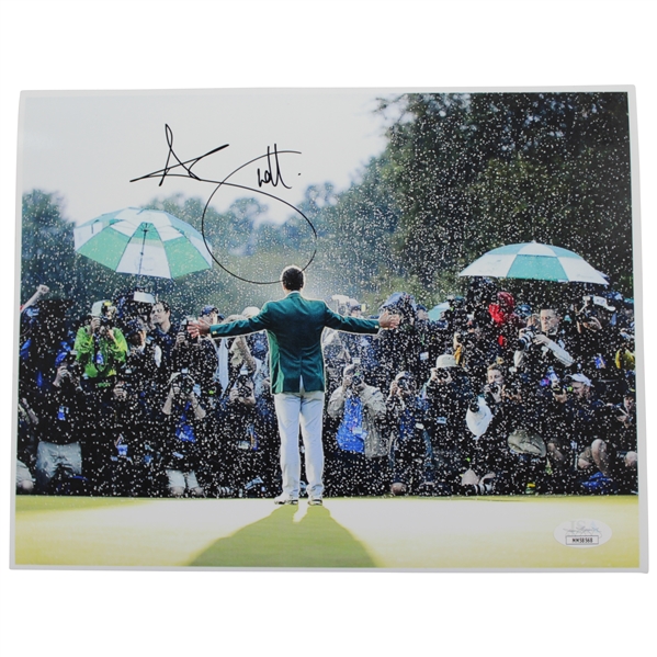 Adam Scott Signed Masters Victory In the Rain 8x10 Photo JSA #MM58568
