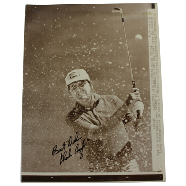 Charles Coody Signed 4/9/1971 Masters Press Photo JSA ALOA